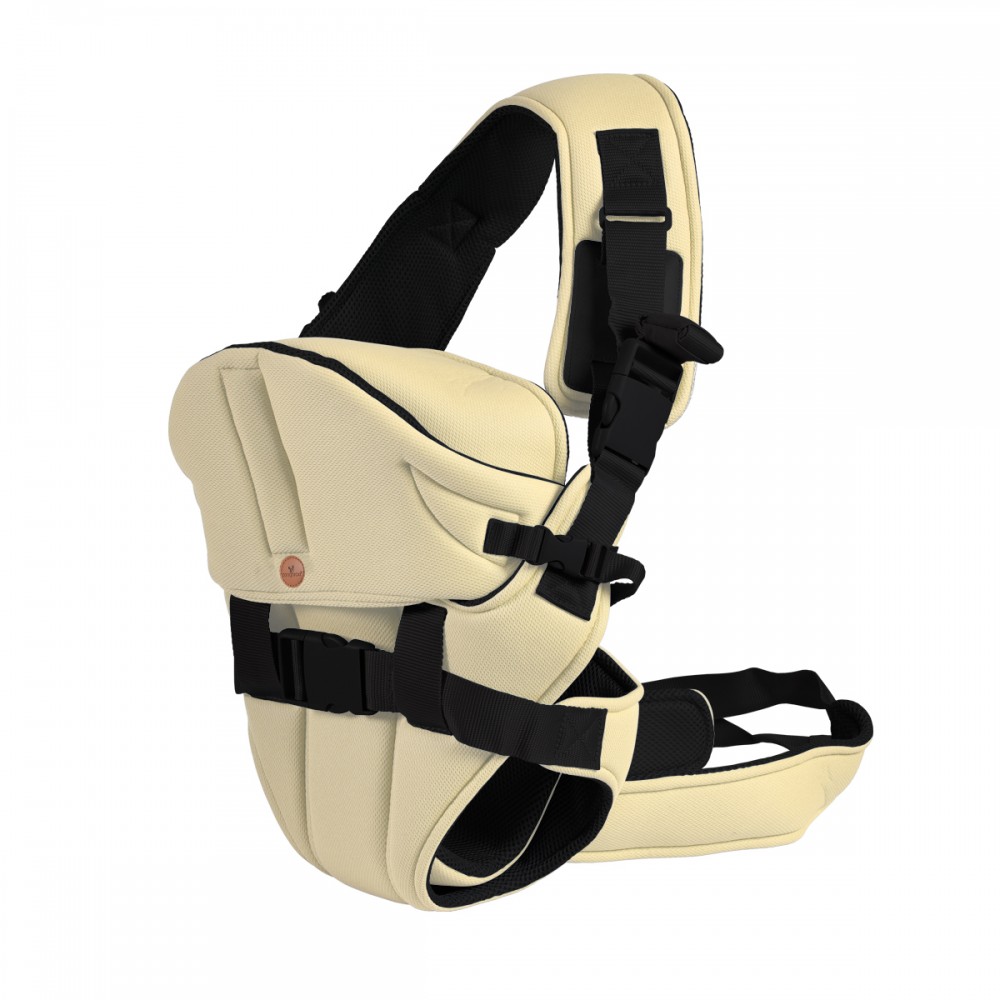 Cangaroo Carry Go Beige BB003M Μάρσιπος Αγκαλιάς 6 σε 1 3800146270759 – Μπεζ Μάρσιπος με Κουκούλα & Αναπνεύσιμο Ύφασμα