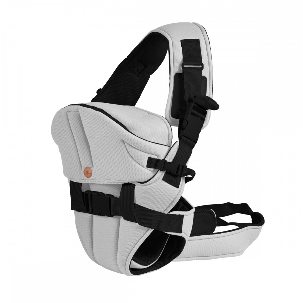 Cangaroo Carry Go Light Grey BB003 Μάρσιπος Αγκαλιάς 6 σε 1 3800146270742 – Ανοιχτό Γκρι Μάρσιπος με Κουκούλα & Αναπνεύσιμο Ύφασμα