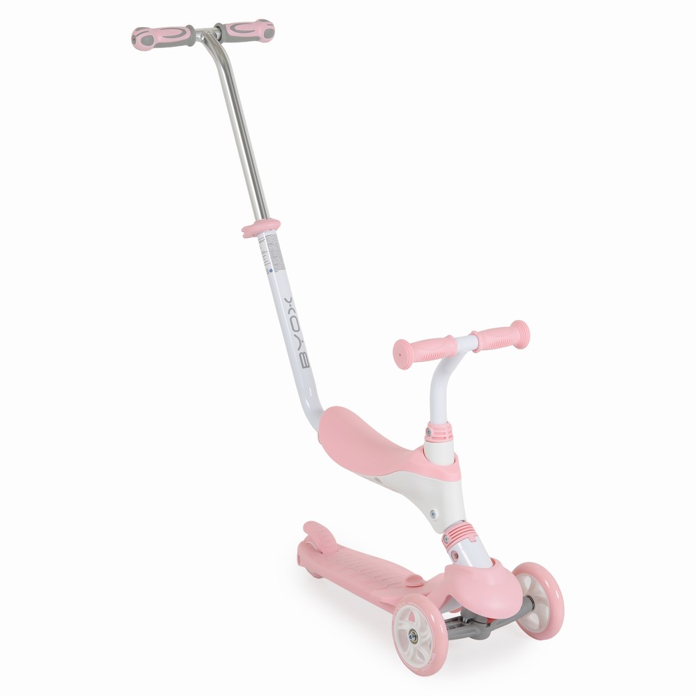 Byox Tristar Pink Παιδικό Πατίνι Τρίτροχο 3 σε 1 με Κάθισμα & Λαβή Γονέα 3801005300020