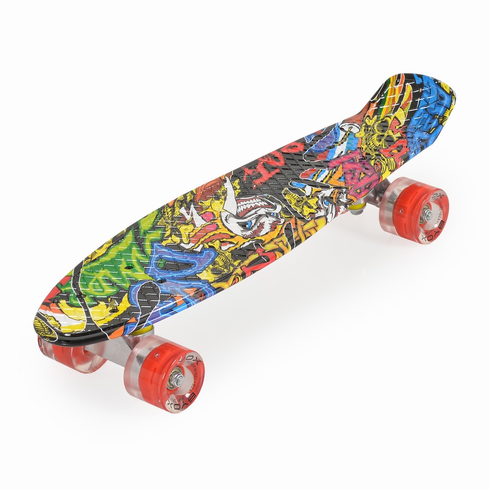 Byox Graffy LED Skateboard 22” 3800146229979 – Παιδική Τροχοσανίδα με Φωτιζόμενες Ρόδες, ABEC-7 & Αντιολισθητικό Deck