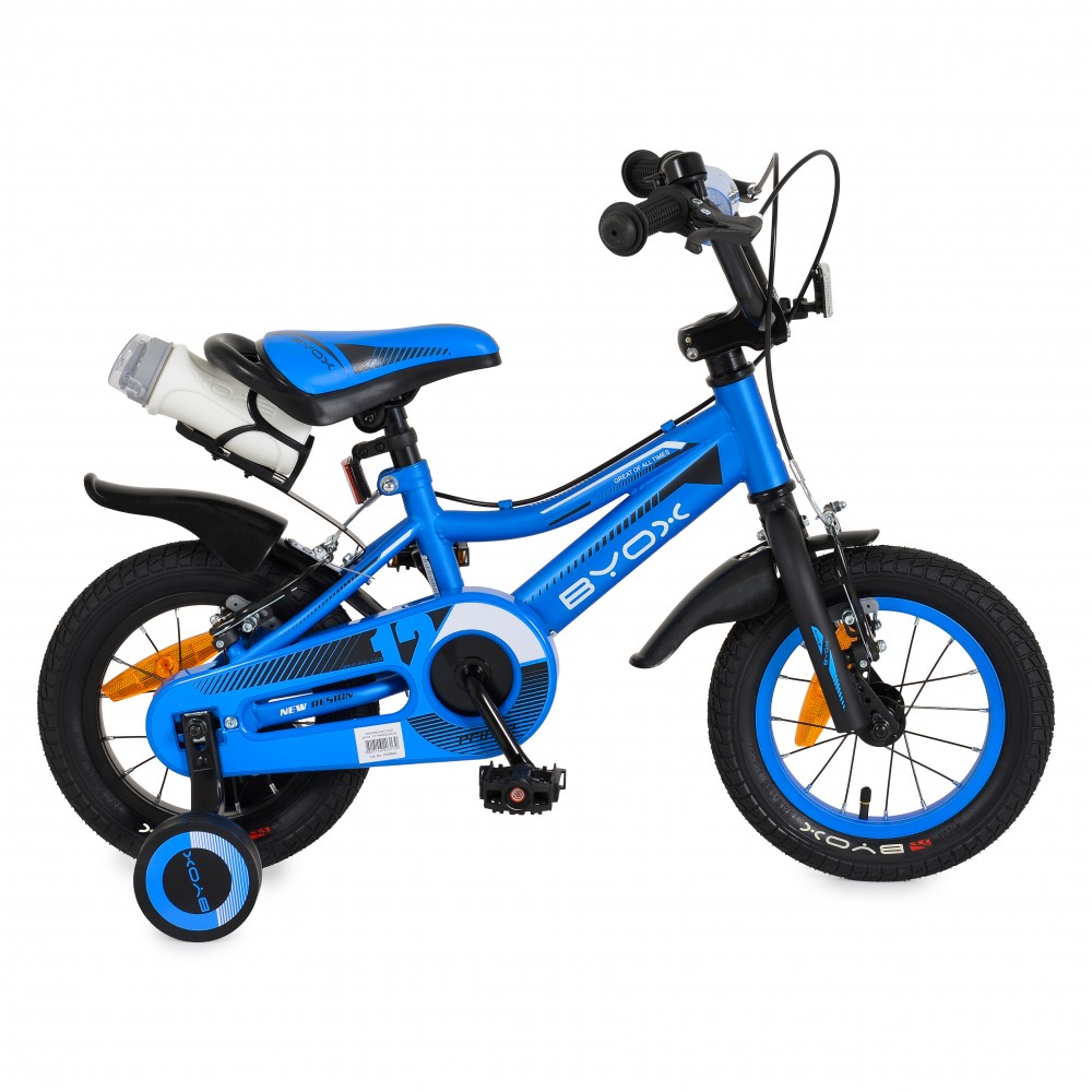 Byox Prince Blue Παιδικό Ποδήλατο 12” 3800146203139 – Με V-Brake, Βοηθητικές Ρόδες, Φτερά & Κουδούνι