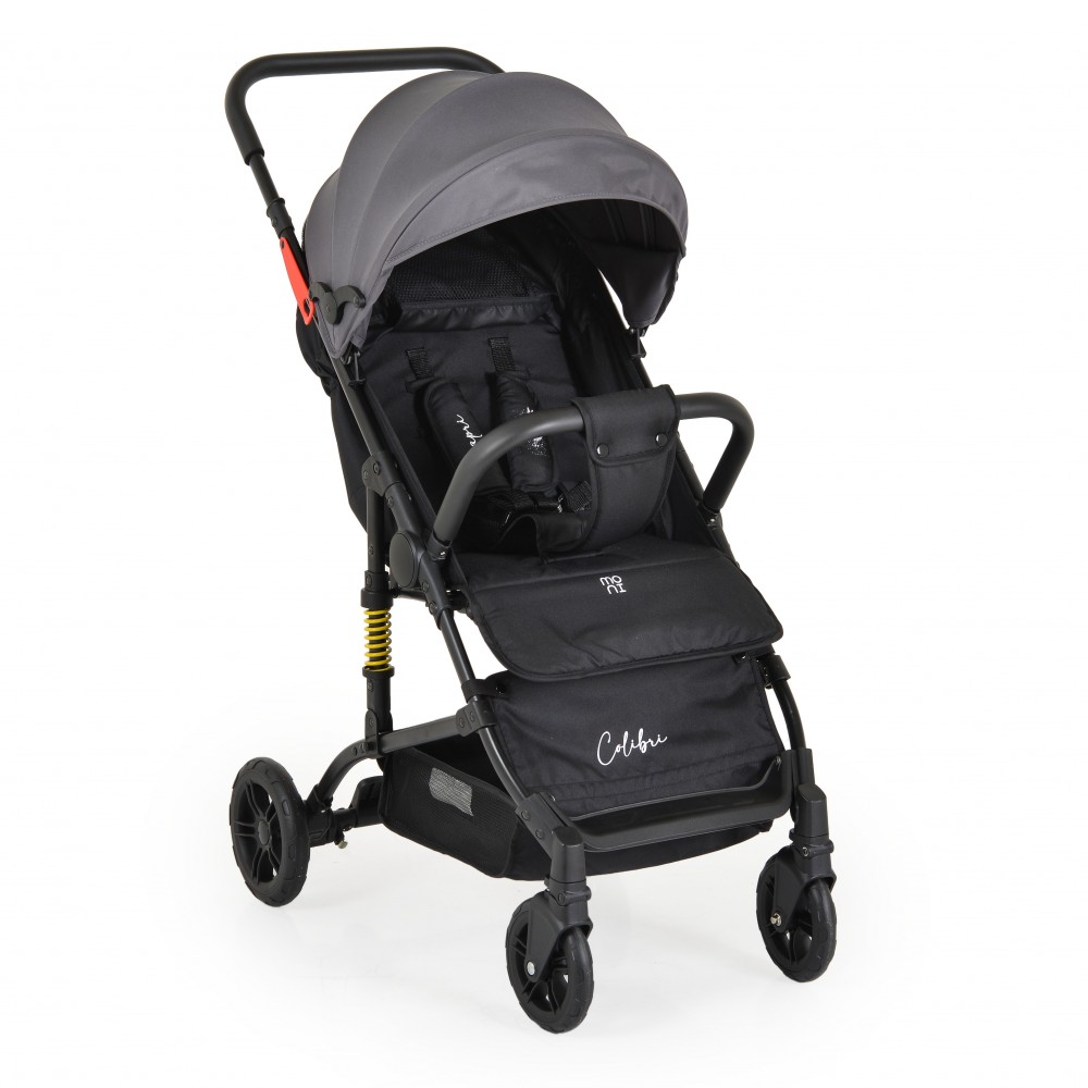 Moni Colibri Grey 3800146236267 Καρότσι Βόλτας – Καλοκαιρινό Καρότσι Περιπάτου με Ρυθμιζόμενη Πλάτη, Υποπόδιο & Συμπαγή Αναδίπλωση