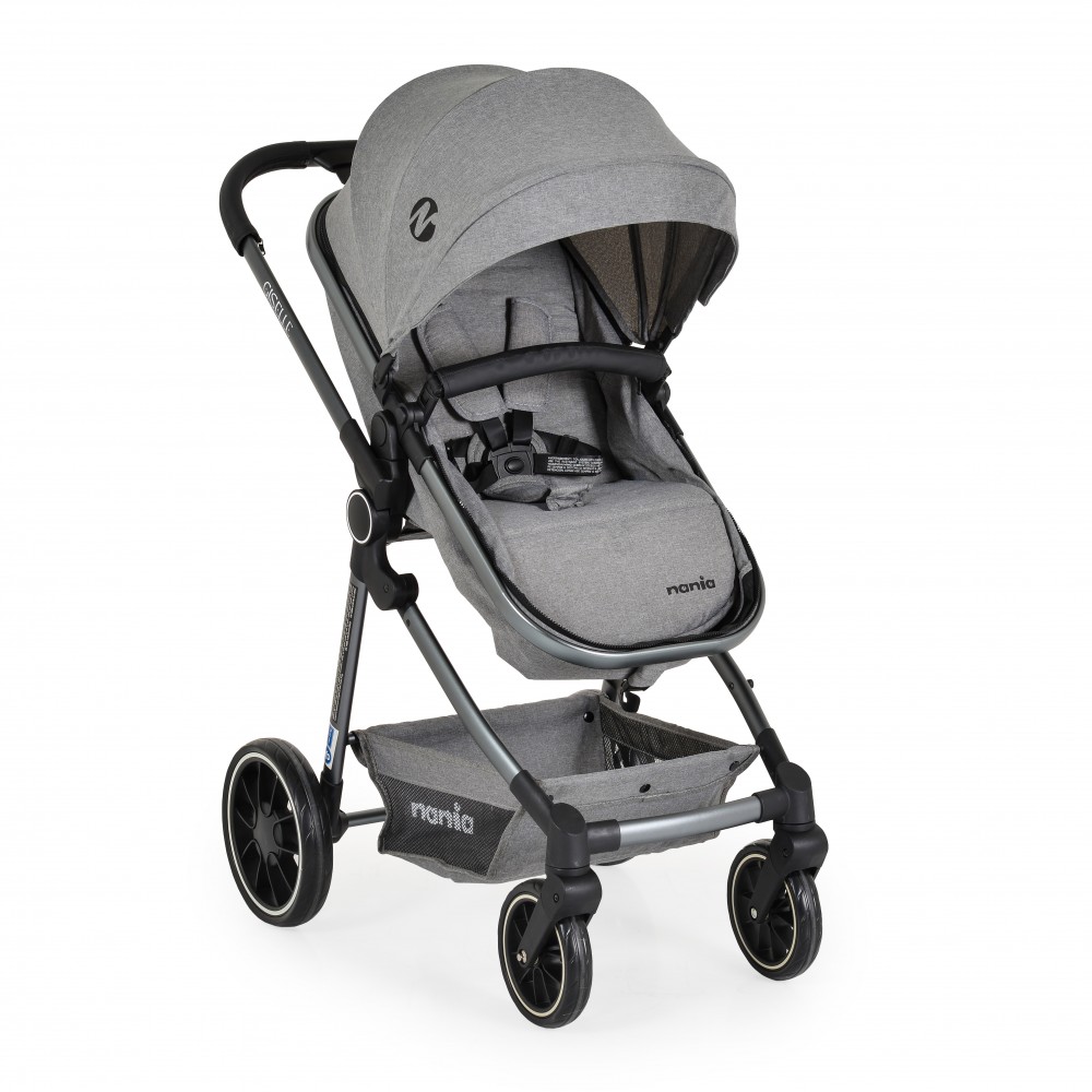Moni Giselle Grey 3800146236991 Καρότσι Μωρού 2 σε 1 – Μετατρεπόμενο & Αναστρέψιμο Καρότσι από τη Γέννηση έως 22kg