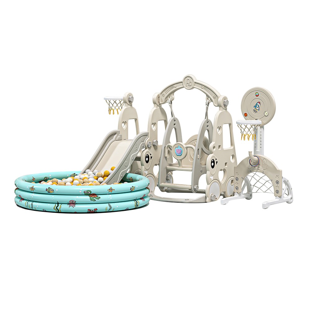 Moni Garden Slide Swing 7 in 1 Playground Παιδική Χαρά με Τσουλήθρα & Κούνια 12m+ – Κωδ. 3801005601905