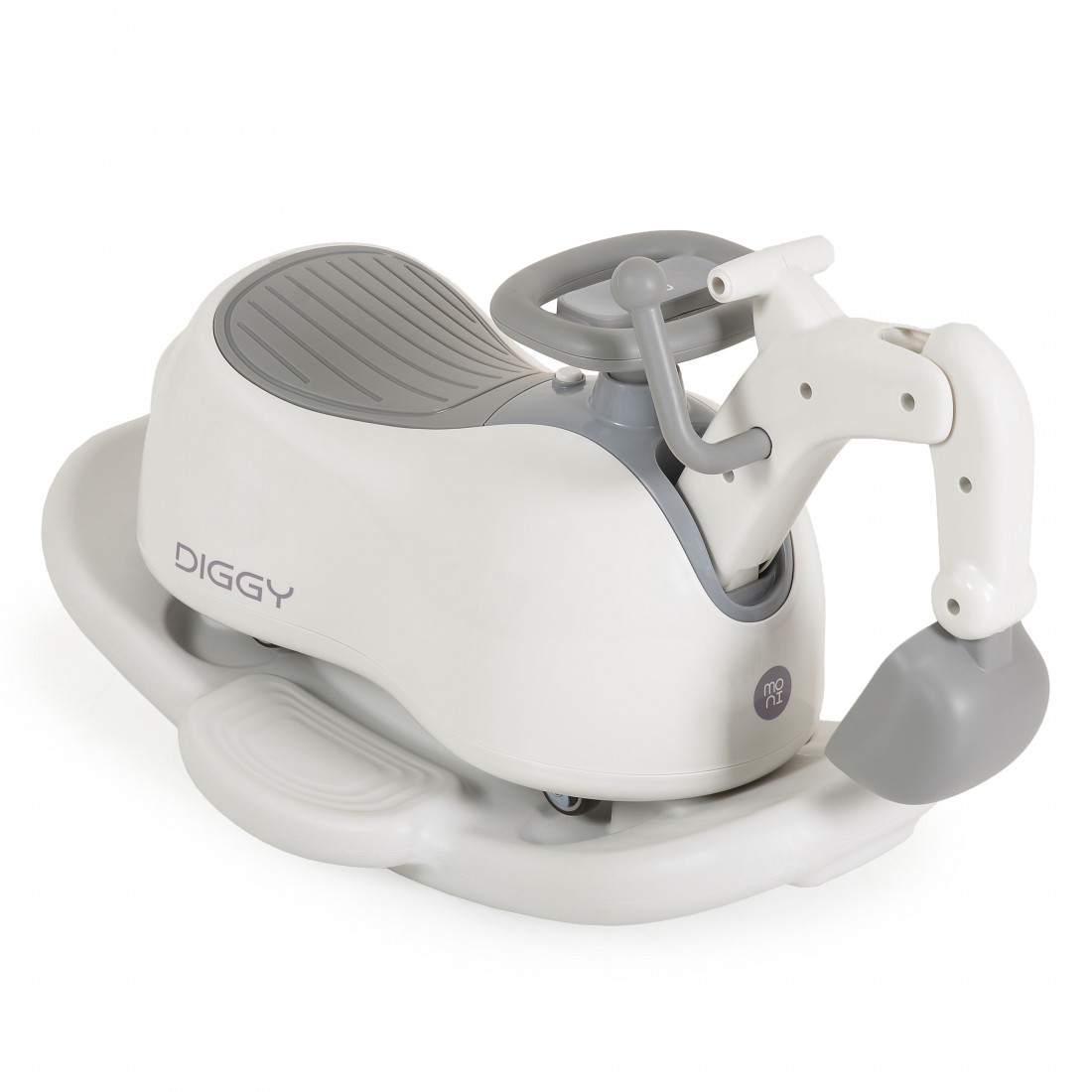 Moni Diggy 4 σε 1 Ποδοκίνητο Παιχνίδι Εκσκαφέας White/Grey 12m+ – Κωδ. 3801005601998