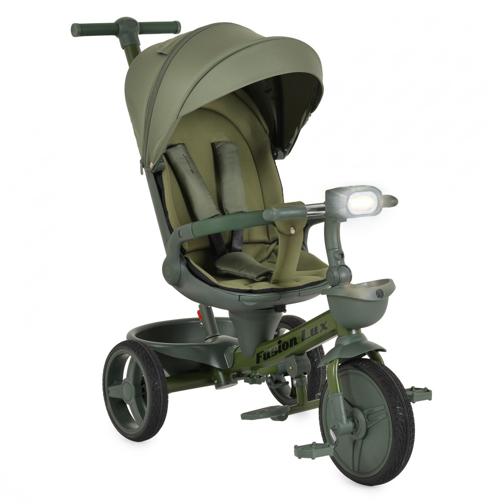 Byox Fusion Lux Green Τρίκυκλο Ποδηλατάκι με Σκίαστρο & Λαβή Γονέα 5m+ έως 25kg – Κωδ. 3800146232115
