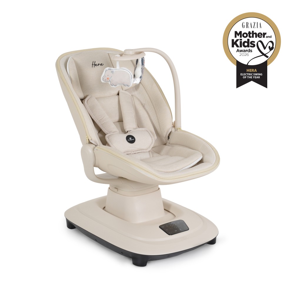 Cangaroo Hera Beige Ηλεκτρική Κούνια – Ρηλάξ Μωρού με 7 Κινήσεις, Κάθισμα 360°, Οθόνη Αφής & Κουνουπιέρα έως 9kg – Κωδ. 3801005210671