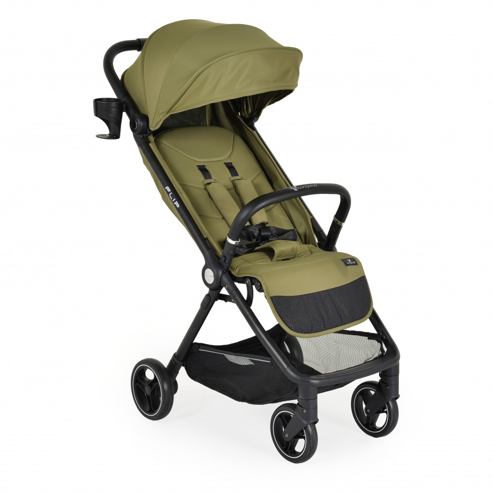 Cangaroo Flip Dark Forest Green Καρότσι Βόλτας Auto Folding με Αλουμινένιο Σκελετό έως 22kg – Κωδ. 3800146236830