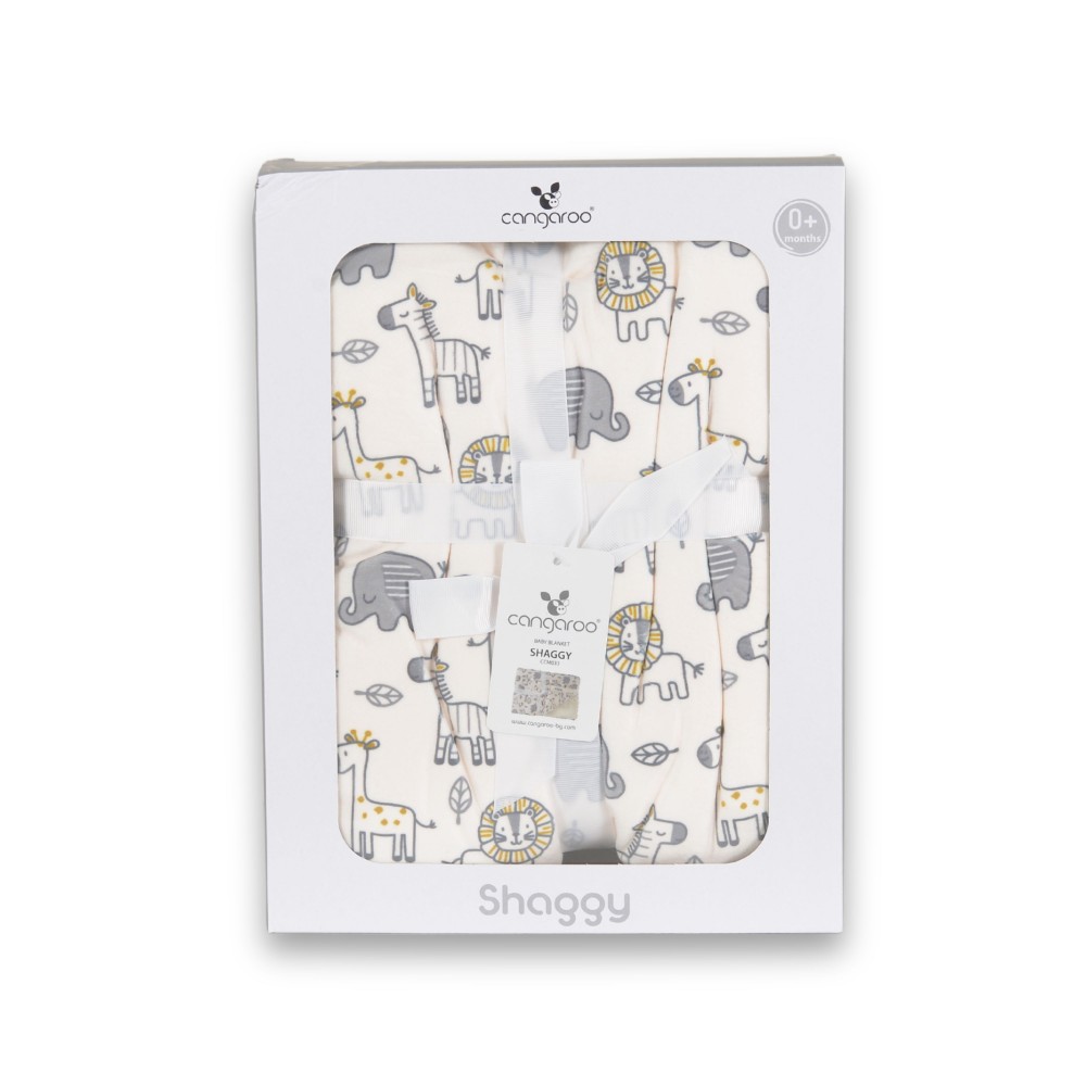 Cangaroo Shaggy Beige Κουβέρτα Αγκαλιάς Διπλής Όψεως 75x105cm από 100% Polyester – Κωδ. 3800146269272